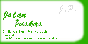 jolan puskas business card